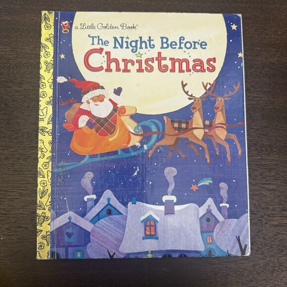 A Little Golden Book The Night Before Christmas Santa Children's Book 2001 VTG - Picture 1 of 10